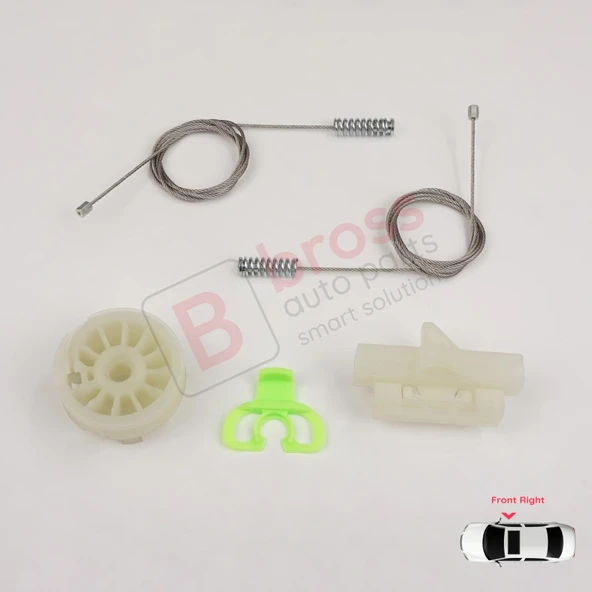 Fiat Punto Grande Evo 3 199 2005-2024 3/5-Kapı 51723315 İçin Elektrikli Ön Sağ Cam Kriko Tamir Seti ürün görseli 1