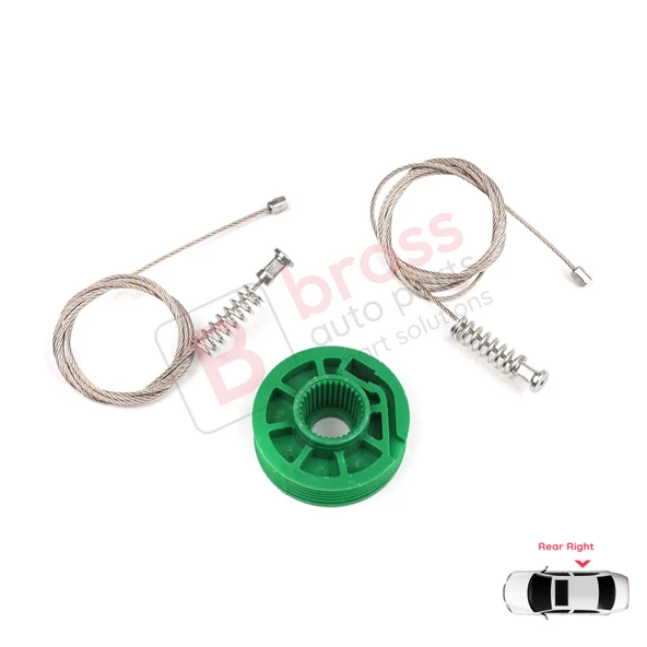 Audi A6 C5 4B 1997-2005 Allroad 4BH 4/5 Kapı 4B0839462 İçin Arka Sağ Cam Kriko Tamir Seti ürün görseli 1