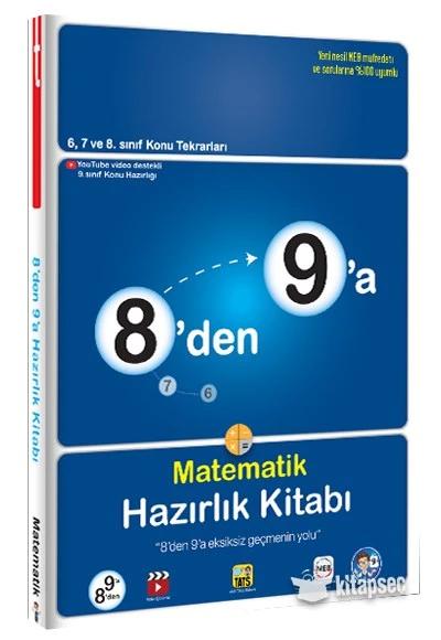 8 den 9 a Matematik Hazırlık Kitabı Tonguç Akademi