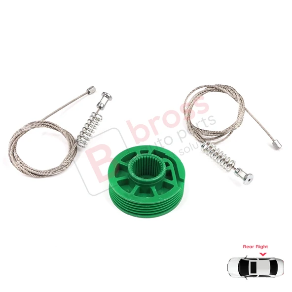 Audi A6 C5 4B 1997-2005 Allroad 4BH 4/5 Kapı 4B0839462 İçin Arka Sağ Cam Kriko Tamir Seti - Resim 3