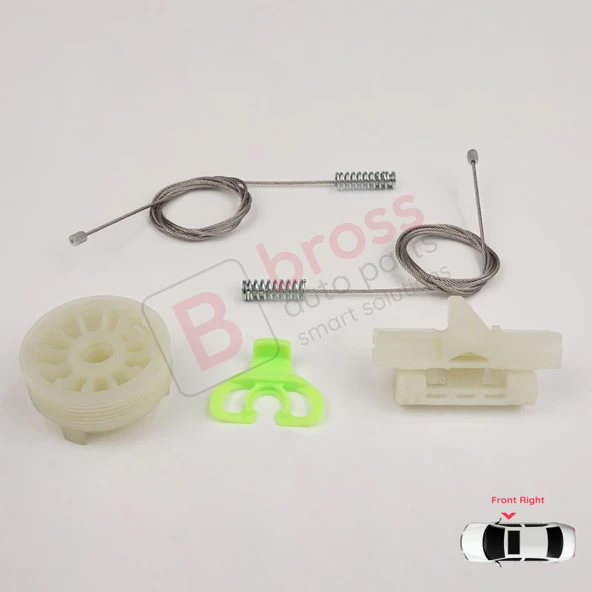 Fiat Punto Grande Evo 3 199 2005-2024 3/5-Kapı 51723315 İçin Elektrikli Ön Sağ Cam Kriko Tamir Seti - Resim 3