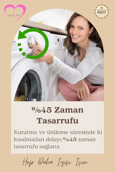 adeLife® % 100 Yün, Çamaşır Kurutma Topları (3'lü Paket)+Keten Saklama Torbası - 4