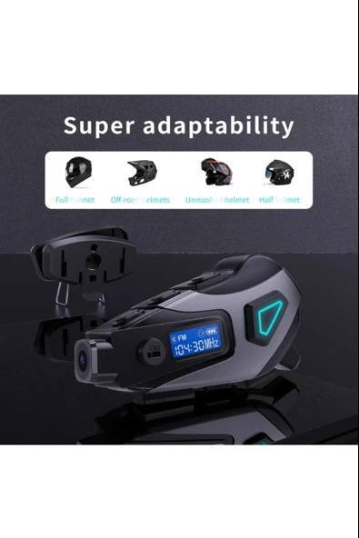 Kameralı Radyolu Wifi Uygulamalı Kask Kulaklık Su Geçirmez Bluetooth 5.4 Motosiklet Kask Kulaklığı - 6