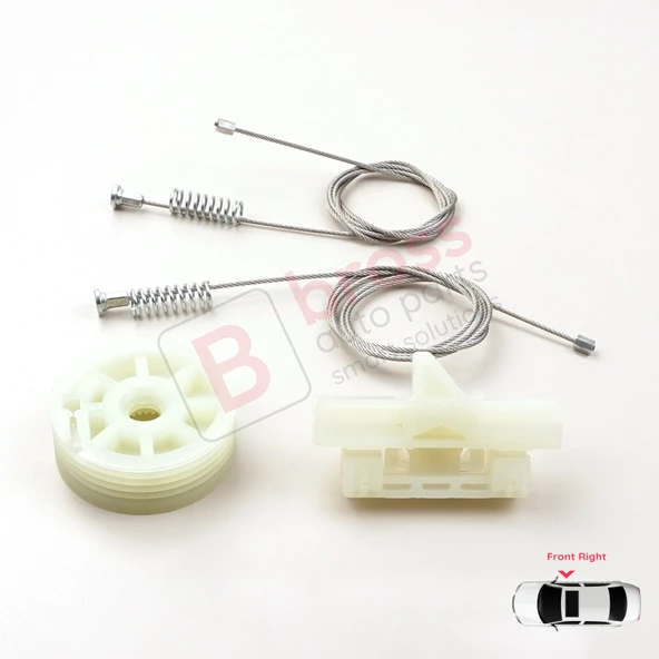 Fiat Fiorino Qubo MK3 225 Peugeot Bipper Citroen Nemo AA 2008-2024 9222EN İçin Ön Sağ Cam Kriko Seti - Resim 3