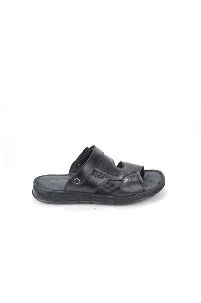 Papuçcity Aldmr 801 Ortopedik Erkek Masaj Tabanlı Hakiki Deri Sandalet Terlik - 5