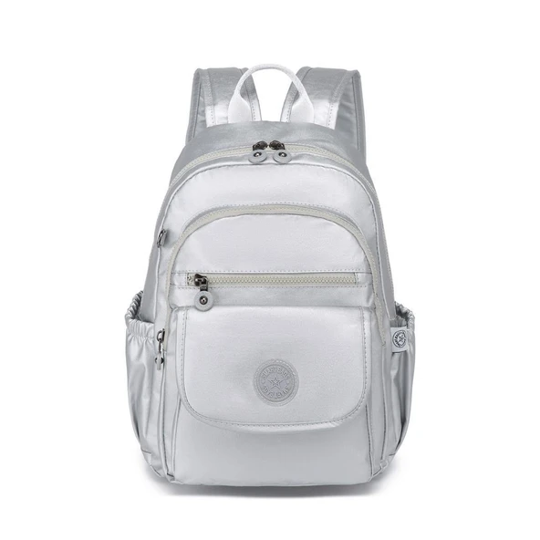 Metalik Kumaş Orta Boy Kadın Sırt Çantası Smart Bags 1187