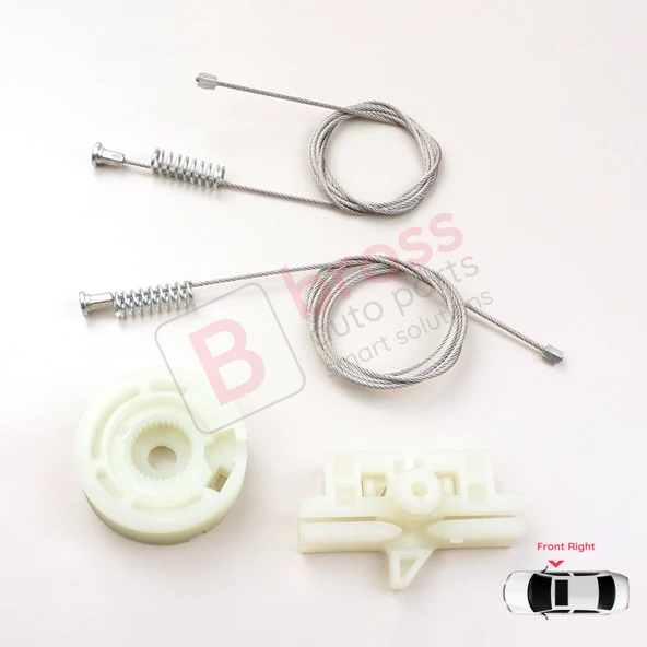 Fiat Fiorino Qubo MK3 225 Peugeot Bipper Citroen Nemo AA 2008-2024 9222EN İçin Ön Sağ Cam Kriko Seti ürün görseli 1