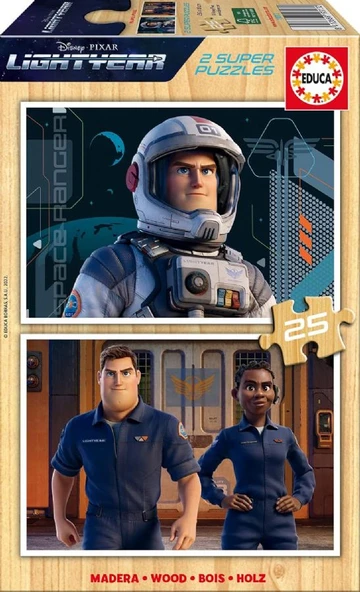 Educa 2x25 Parça Disney Lightyear Erkek Çocuk Puzzle - 3-5 Yaş