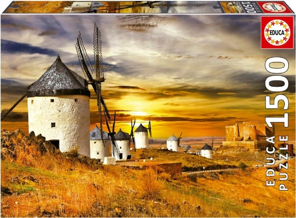 Educa 1500 Parça Consuegra Yel/Rüzgar Değirmenleri Puzzle - 19618