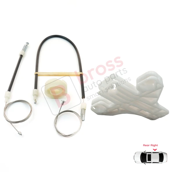 Seat Toledo MK3 5P2 2004-2009 Altea 5P1 XL İçin Elektrikli Arka Sağ Kapı Cam Kriko Tamir Seti - Resim 5