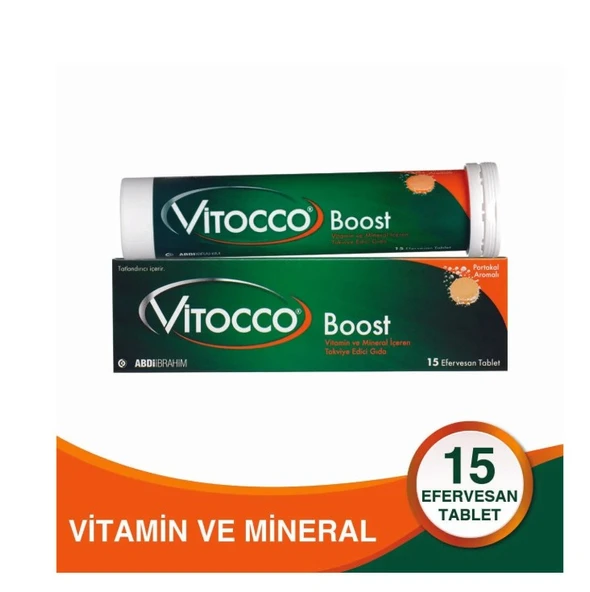 VİTOCCO BOOST VİTAMİN VE MİNERAL İÇEREN TAKVİYE EDİCİ GIDA 15 TABLET