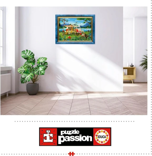 Educa 1000 Parça Harika Kamp Tatili Puzzle - 19922 - Camping Holiday - 4