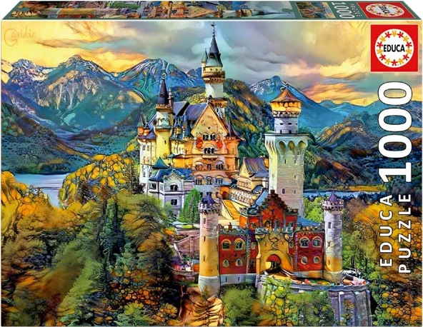 Educa 1000 Parça Neuschwanstein Şatosu Puzzle - Neuschwanstein Castle - 19933