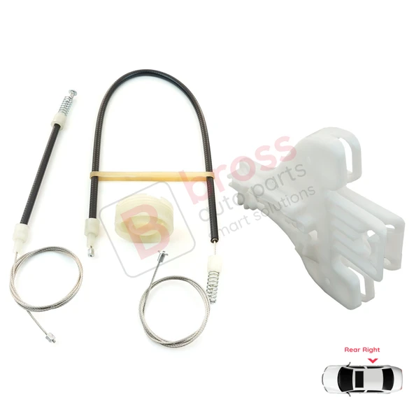 Seat Toledo MK3 5P2 2004-2009 Altea 5P1 XL İçin Elektrikli Arka Sağ Kapı Cam Kriko Tamir Seti - Resim 4