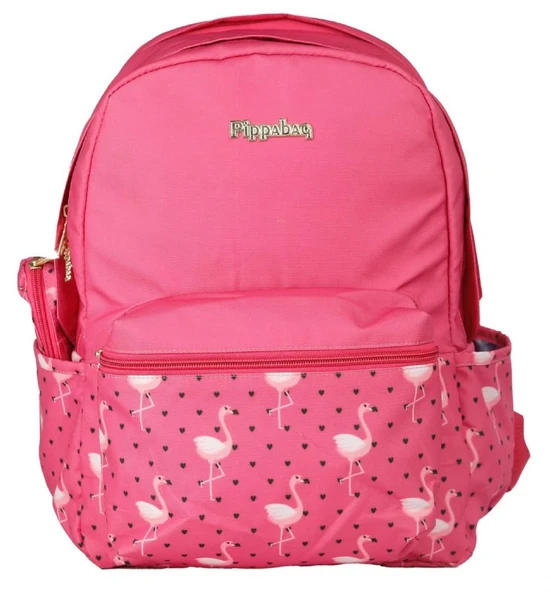 Pippa Flamingo Üç Gözlü Pembe Okul ve Günlük Sırt Çantası ürün görseli