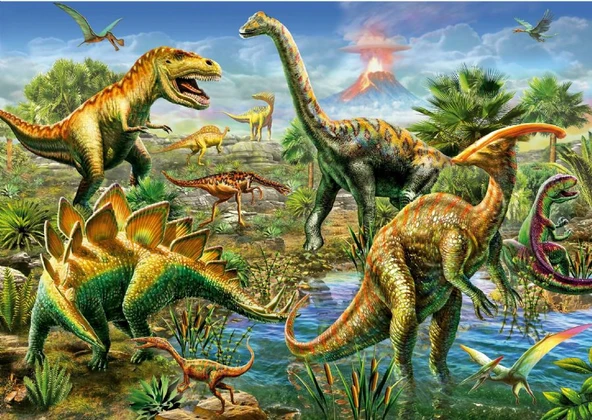 Educa 500 Parça Jurassic Oyun Alanı Puzzle - 19903 - Jurassic Playground - Resim 2