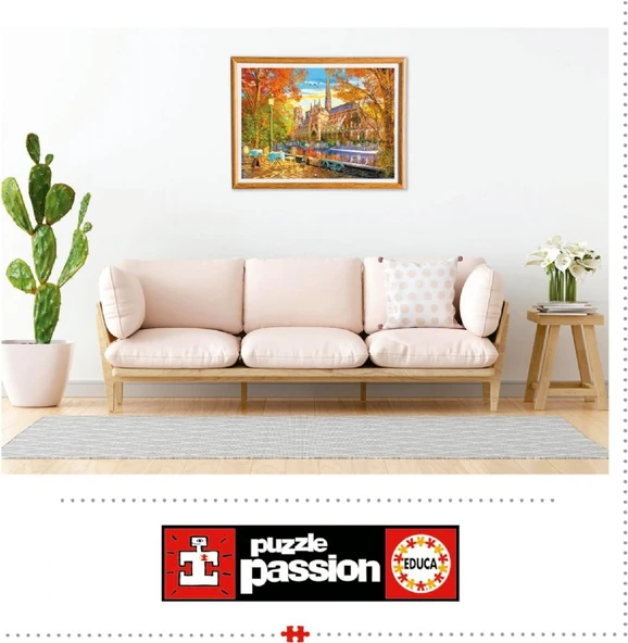 Educa 1000 Parçalık Sonbaharda Notre Dame Manzarası Puzzle - 19936 - Resim 4