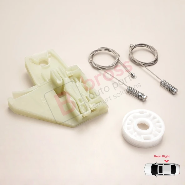 Skoda Octavia MK2 A5 1Z 2004-2013 4/5-Kapı 1Z0839656 İçin Elektrikli Arka Sağ Cam Kriko Tamir Seti - Resim 3