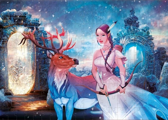 Star Puzzle 200 Parçalık Çocuk Puzzle/Yapboz - Kuzeyin Prensesi - Resim 2