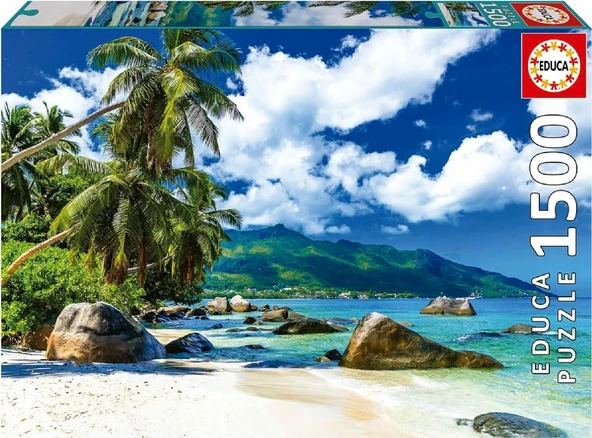 Educa 1500 Parça Seyşeller Deniz vce Doğa Manzarası Puzzle - 19564 - Seychelles
