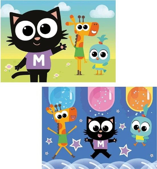 Educa 2x20 Parça Milo Kız ve Erkek Çocuk Puzzle - 3-5 Yaş - 19541 - Resim 2