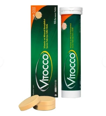 VİTOCCO VİTAMİN VE MİNERAL KOMPLEKSİ İÇEREN TAKVİYE EDİCİ GIDA 15 TABLET