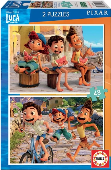 Educa 2x48 Parçalık İkili 4-6 Yaş Çocuk Puzzle - Disney Luka (Luca) - Erkek Çocuk ürün görseli