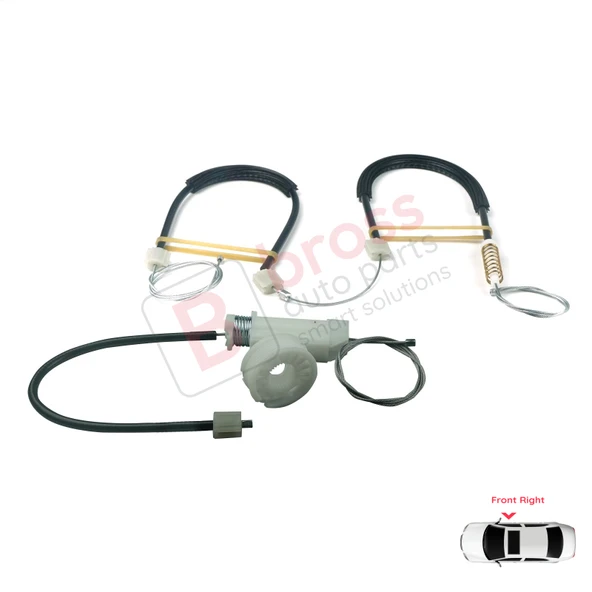 Mercedes CLS Class C219 W219 2004-2011 A2197200846 İçin Ön Sağ Cam Kriko Tamir Seti - Resim 4