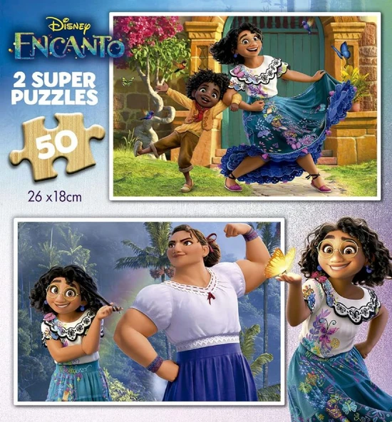 Educa 2x50 Parça Encanto Sihirli DÜnya Ahşap Çocuk Puzzle - 4-6 Yaş - 2