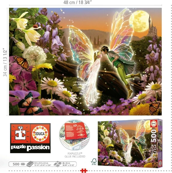 Educa 500 Parçalık Öpücük Puzzle - 19907 - The Kiss - Resim 3