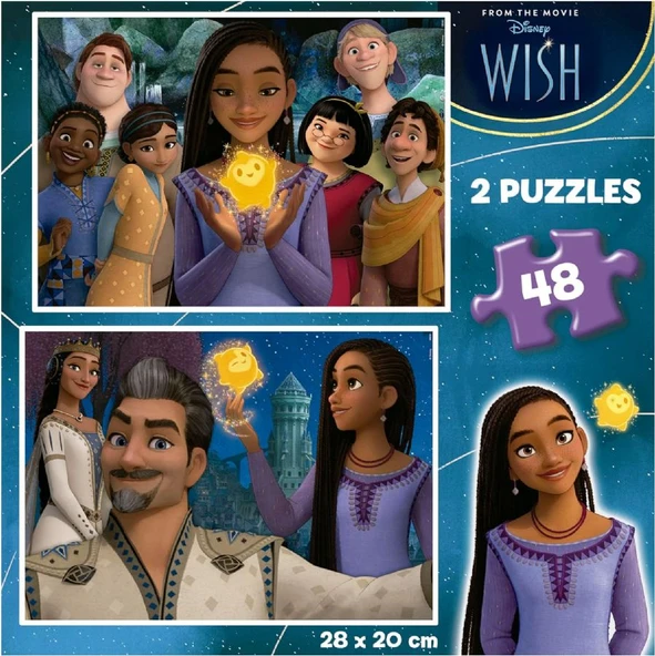 Educa 2x48 Parçalık İkili 4-6 Yaş Çocuk Puzzle - Disney Wish - Kız Çocuk - Resim 2