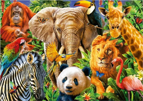 Educa 500 Parça Vahşi Hayvanlar Kolajı Puzzle - 19550 - Wild Animal Collage - Resim 2