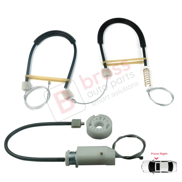 Mercedes CLS Class C219 W219 2004-2011 A2197200846 İçin Ön Sağ Cam Kriko Tamir Seti - Resim 2