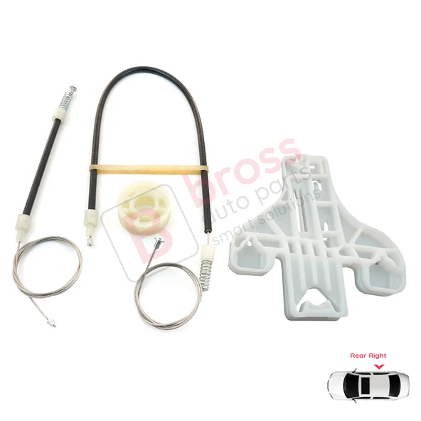 Seat Toledo MK3 5P2 2004-2009 Altea 5P1 XL İçin Elektrikli Arka Sağ Kapı Cam Kriko Tamir Seti - Resim 2