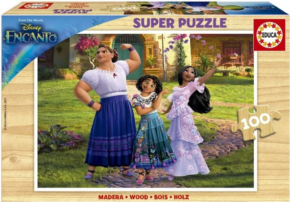 Educa 100 Parça Encanto Ahşap Çocuk Puzzle - 6-8 Yaş - Kız Çocuk