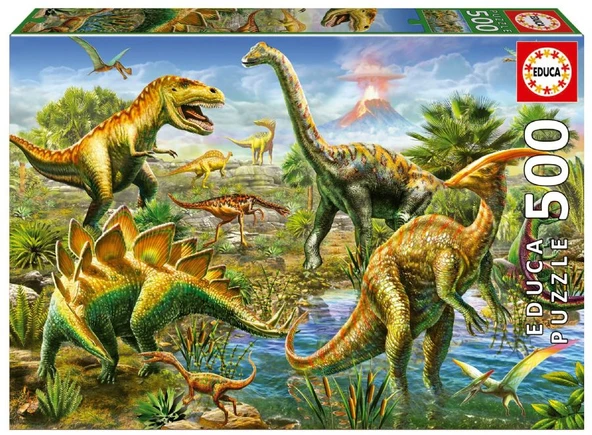 Educa 500 Parça Jurassic Oyun Alanı Puzzle - 19903 - Jurassic Playground ürün görseli