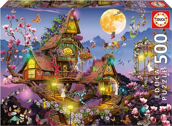 Educa 500 Parçalık Peri Evi Fantastik Puzzle - 19554 - Fairy House