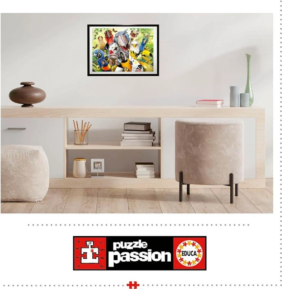 Educa 500 Parça Kuş Selfiesi Puzzle - Watch The Birdie - 19622 - Resim 4