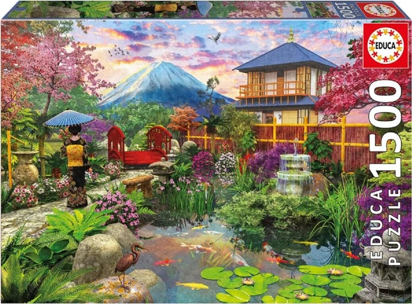 Educa 1500 Parçalı Japon Bahçesi Karton Puzzle - 19937 - Japanese Garden