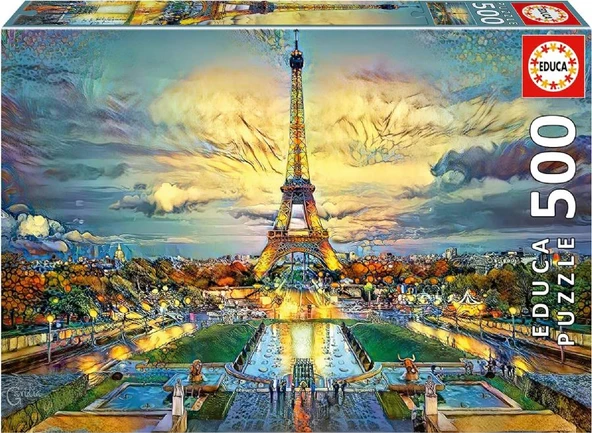 Educa 500 Parça Eyfel Kulesi Puzzle - 19621 - Eiffel Tower