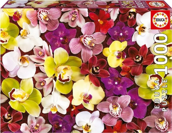Educa 1000 Parça Orkide Çiçek Kolajı - Orchid Collage - 19558 - 2