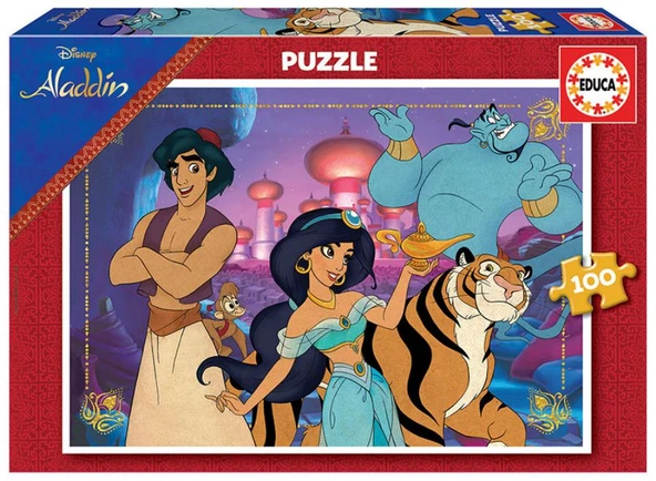Educa100 Parça Aladdin Çocuk Puzzle - 6-8 Yaş - Kız ve Erkek Çocuk ürün görseli