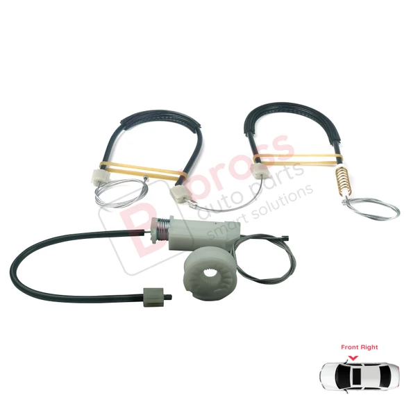 Mercedes CLS Class C219 W219 2004-2011 A2197200846 İçin Ön Sağ Cam Kriko Tamir Seti - Resim 5