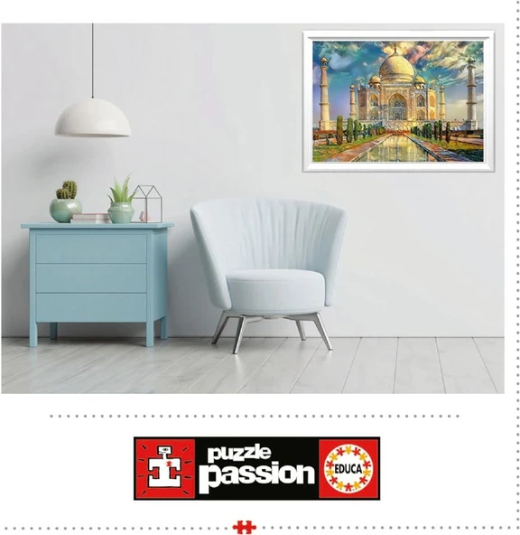 Educa 1000 Parça Tac Mahal Puzzle - 19613 - Taj Mahal - Resim 4