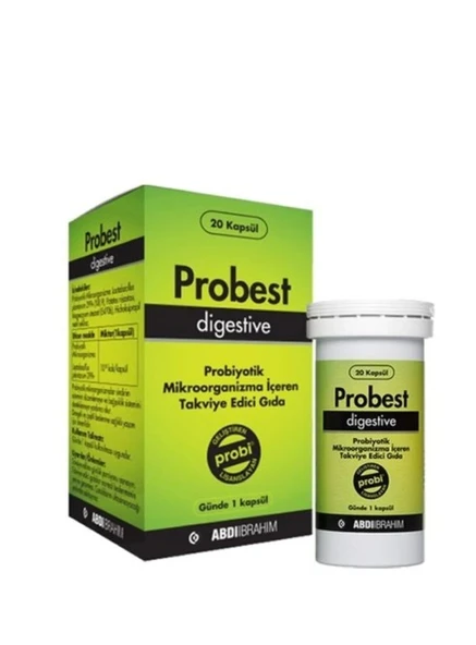 PROBEST DIGESTIVE PROBİYOTİK MİKROORGANİZMA İÇEREN TAKVİYE EDİCİ GIDA 20 KAPSÜL