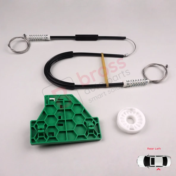 Audi A4 B6 8E2 8E5 B7 8EC 8ED Seat Exeo 3R 4/5 Kapı 8E0839461 İçin Arka Sol Cam Kriko Tamir Seti