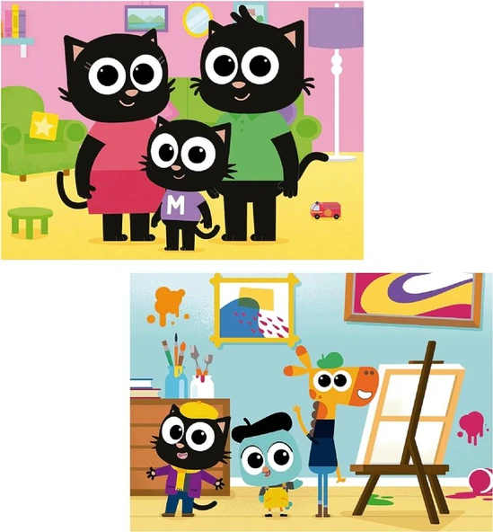 Educa 4-6 Yaş 2x48 Parça Milo Puzzle - Kız ve Erkek Çocuk Karton Puzzle - 2