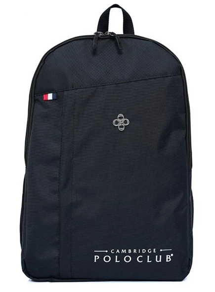 Cambridge Polo Club Hafif Su Geçirmez Üç Gözlü Siyah Sırt Çantası - Erkek - Resim 2