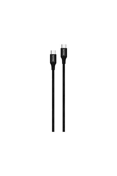 Philipd Ontech - Dlc5531c Type-c To Type-c 1,2mt Pd 480 Mbps Siyah Şarj Kablosu