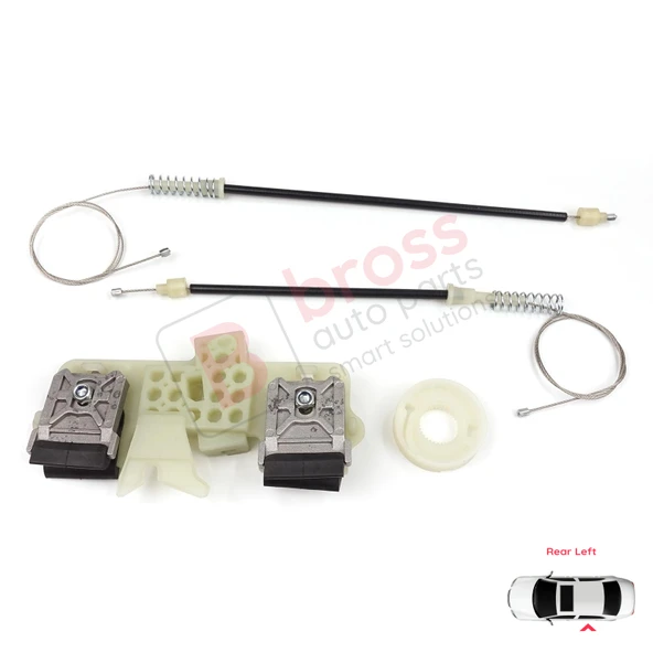 Ford Fiesta MK6 CB1 CCN JA8 JR8 2008-2017 4/5 Kapı 1568451 İçin Elektrikli Arka Sol Cam Kriko Tamir Seti - Resim 2